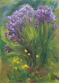 "Квіти в саду" полотно, олія, 70 x 50, 2008