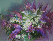"Букет польових квітів" полотно, олія, 70 x 80, 20014