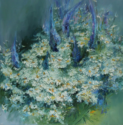"Ox-eye daisies" oil on canvas, 70 x 80, 20014