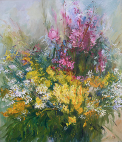 "Bunch of Forest Flowers" oil on canvas, 80 x 70, 2009