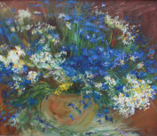 "Cornflowers", oil on canvas, 85 x 90, 2008